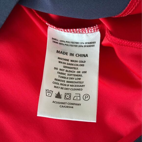 FootJoy FJ 1/2 Zip Wind Tech Pullover Jacket Red Navy Blue Men’s M - Picture 5 of 7